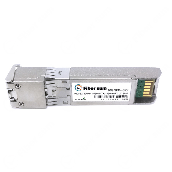 SFP10G-BX-32-100 10G BIDI SFP+ 100km (37.3 mi) 1550nm-TX/1490nm-RX LC SMF DOM Optical Module